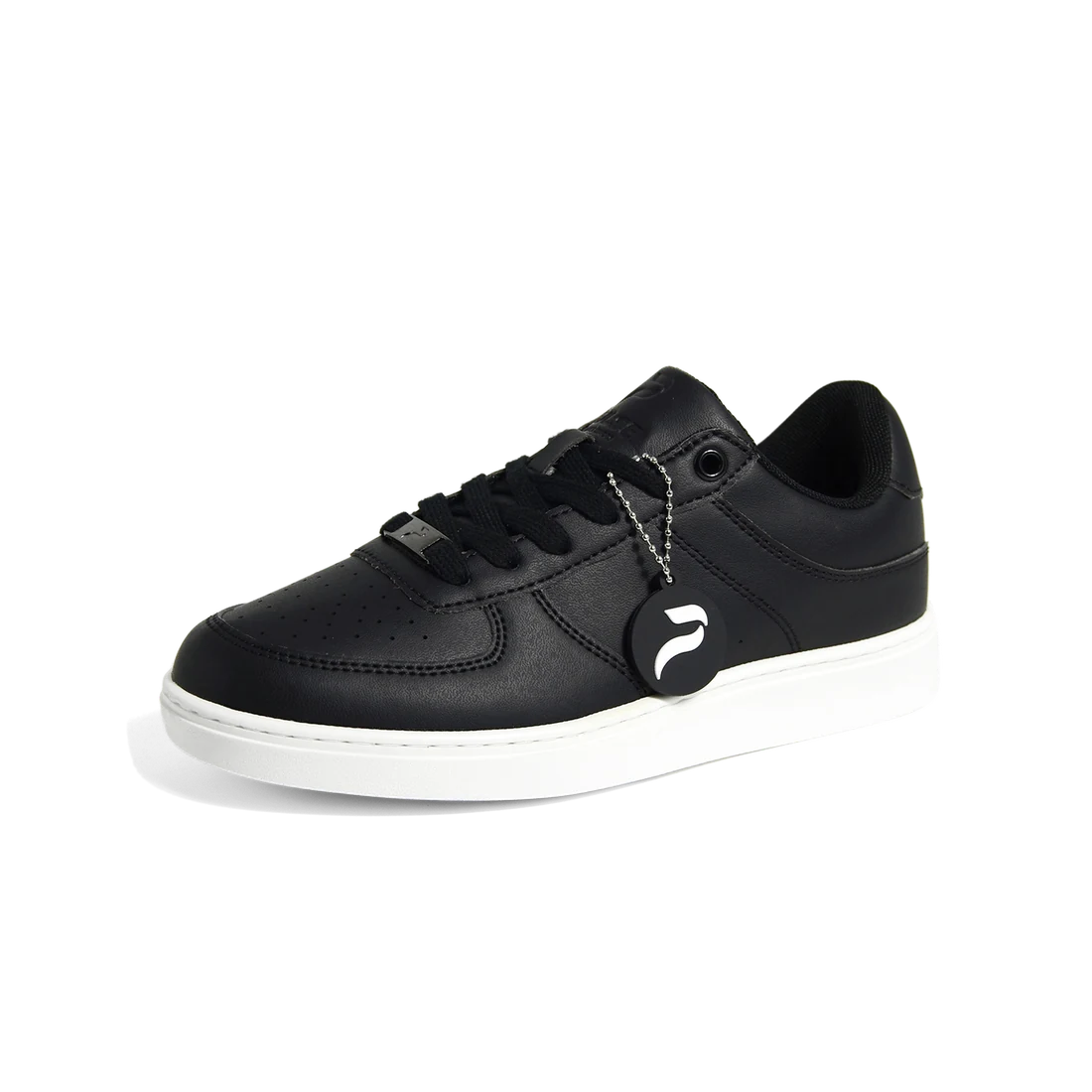 Flow Black dance sneaker, single three-quarter front