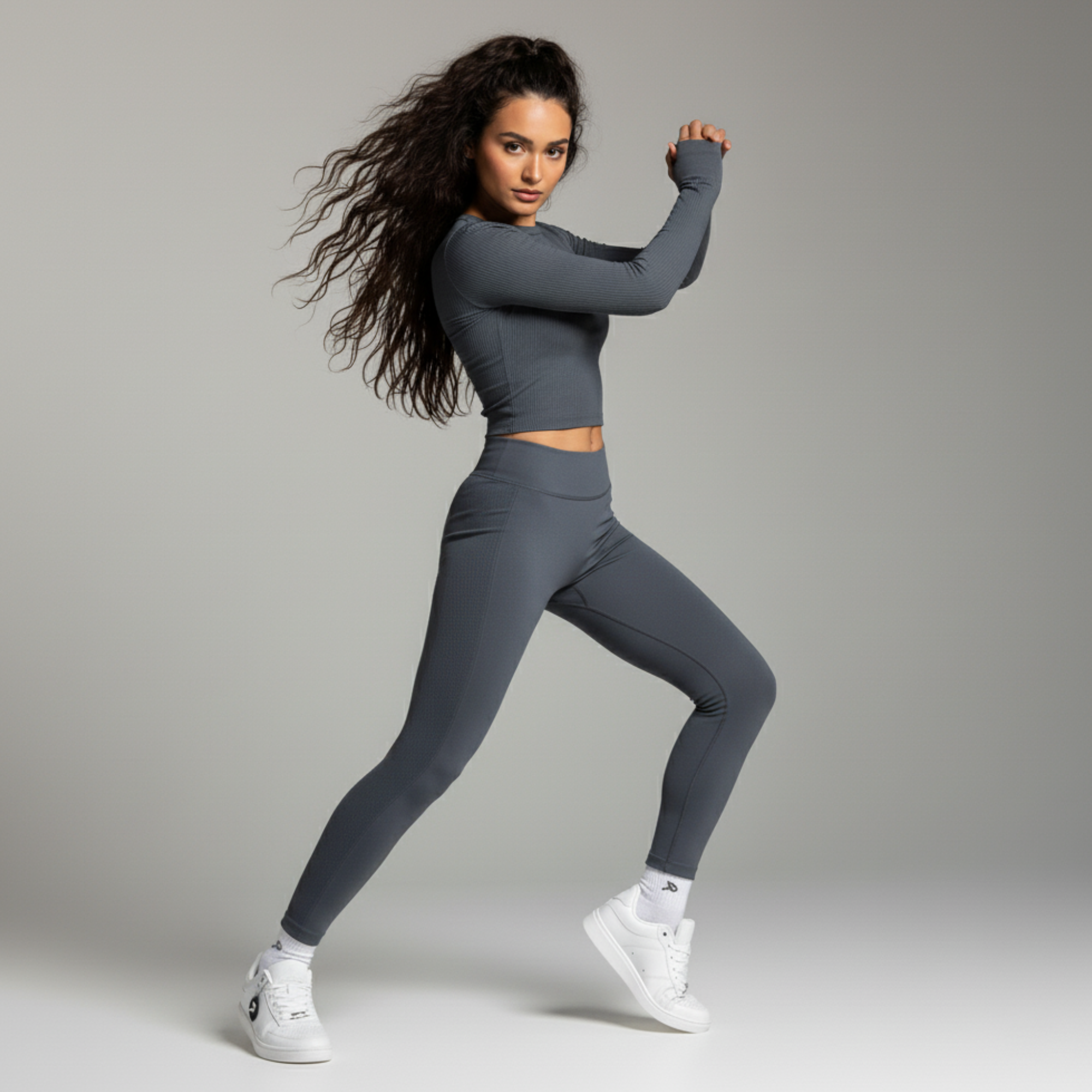 [FLOW WHITE] Unisex Low-Top White Dance Sneakers