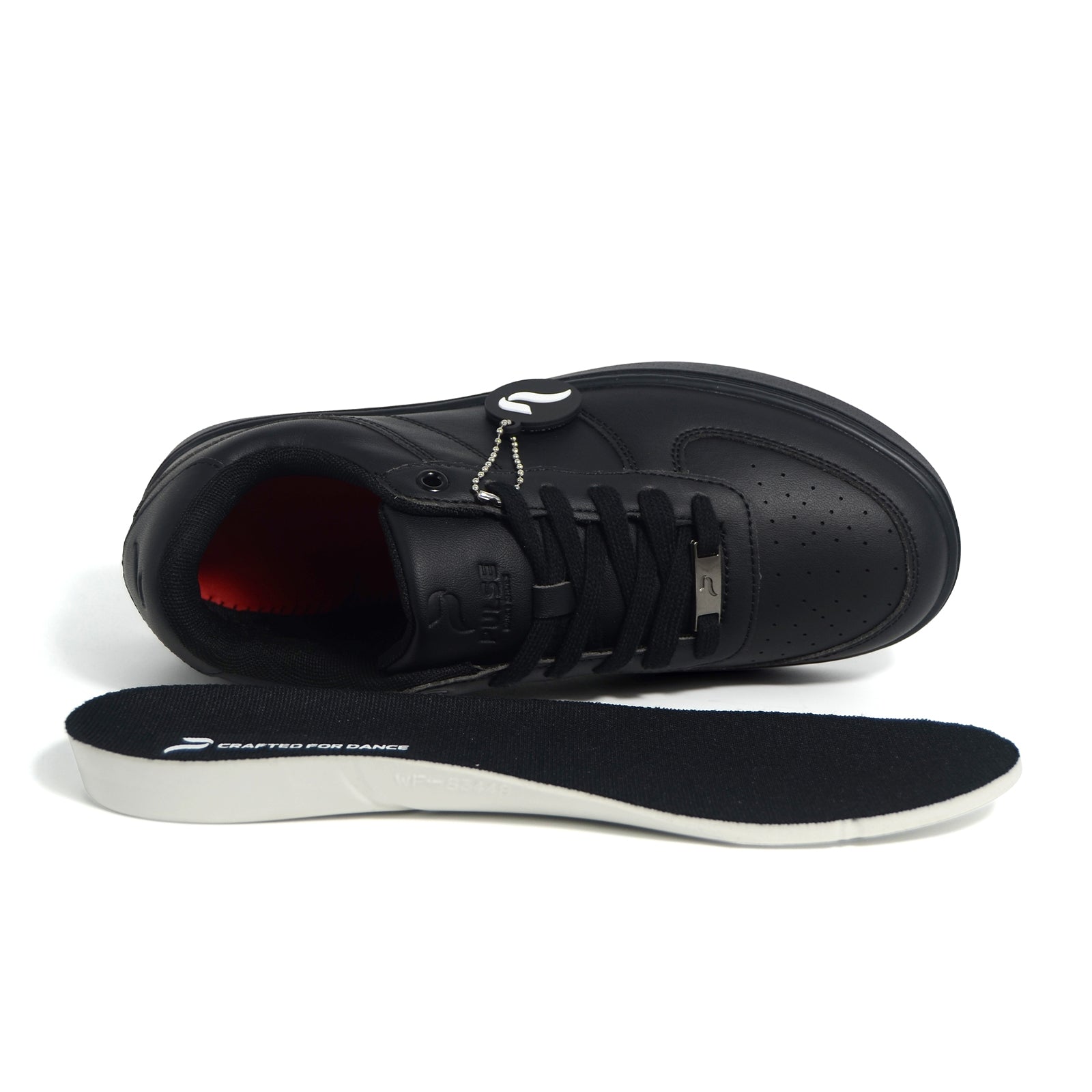 [FLOW ONYX] Unisex Low-Top Black Dance Sneakers