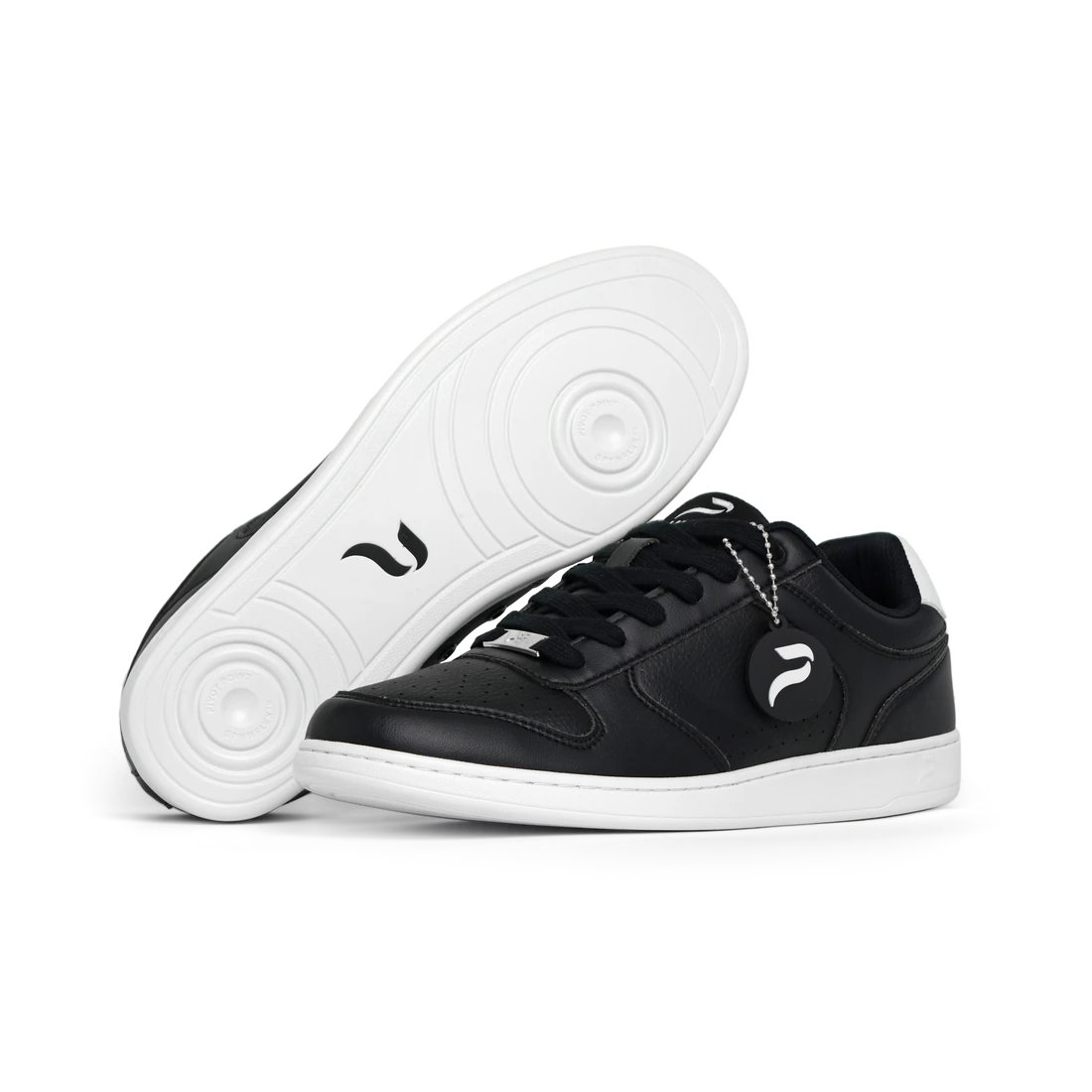 Flow 2 Black dance sneaker, pair with sole