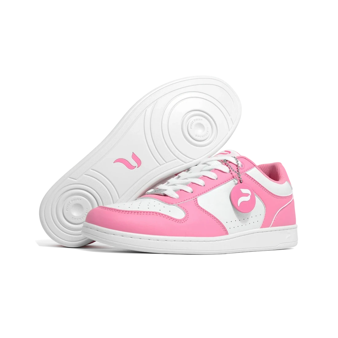 Flow 2 Rouge dance sneaker, front three-quarter with sole