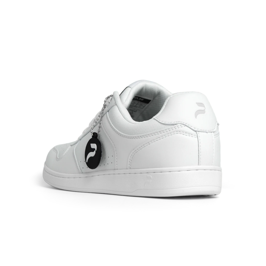 Flow 2 White dance sneaker, single three-quarter rear