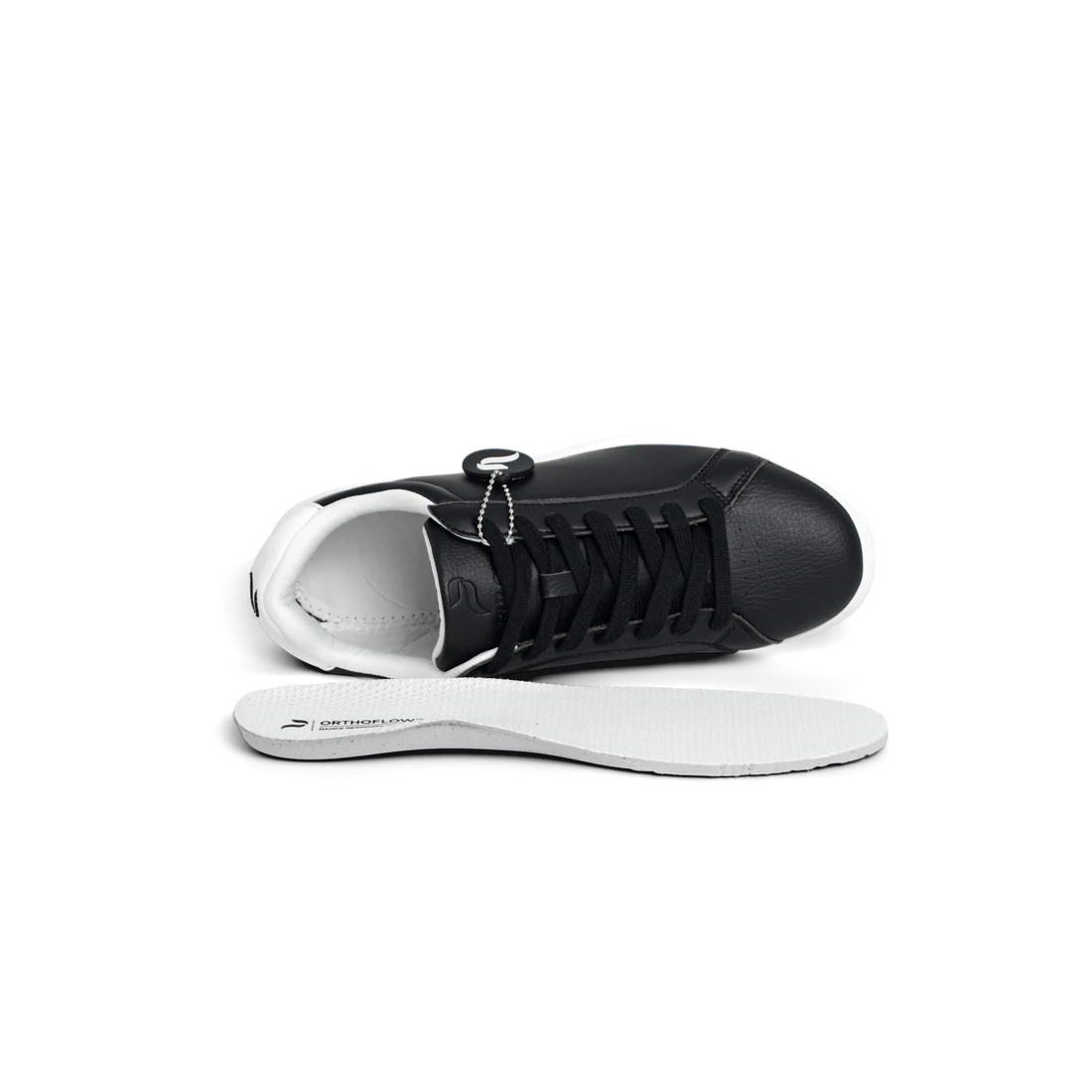 Nova Fox dance sneaker, insole removed beside the shoe