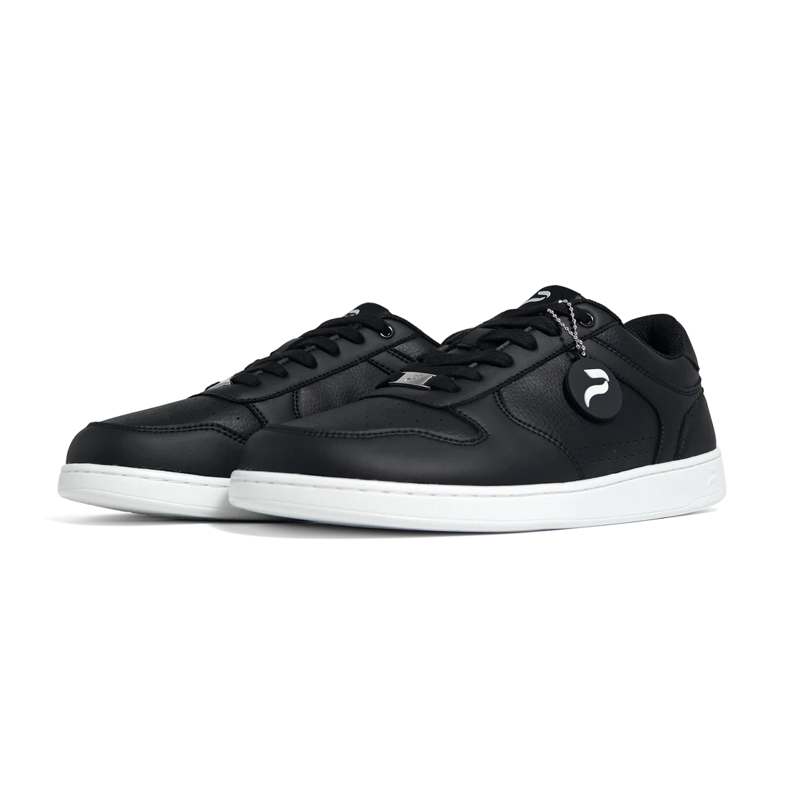 Flow 2 Wide Black dance sneaker, front three-quarter pair